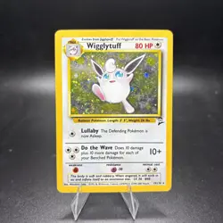 Pokemon TCG Wigglytuff Base Set 2 Holo Rare Card 19/130 Swirl LP -j - Image 1