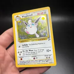 Pokemon TCG Wigglytuff Base Set 2 Holo Rare Card 19/130 Swirl LP -j - Image 4