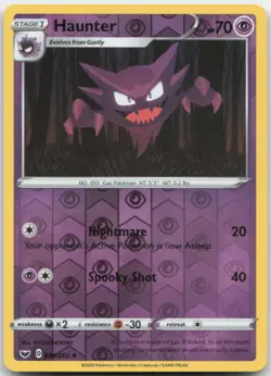 Haunter 084/202 Reverse Holo SWSH01: Sword & Shield Base Set Pokemon Card NM - Image 1
