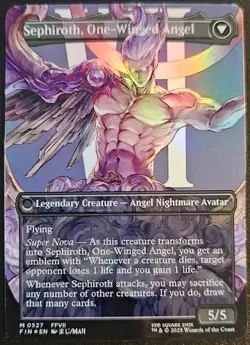 Sephiroth, Fabled SOLDIER (Borderless) (Foil) Final Fantasy Foil Playtest Card - Image 2