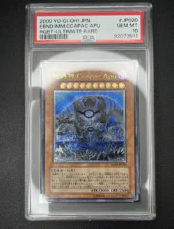 Yu-Gi-Oh! PSA 10 Earthbound Immortal Ccapac Apu - RGBT-JP020 - Ultimate Rare Gem - Image 2