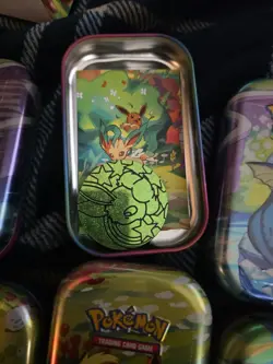 Prismatic Evolutions EMPTY! Mini Tin Complete Set Of 8 (Tin + Card + Coin + Box) - Image 4