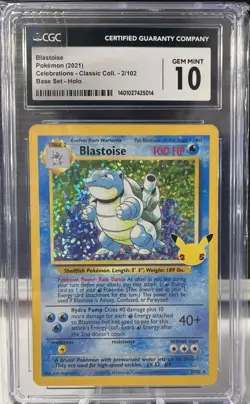 Pokemon TCG Blastoise 2/102 Classic Collection, Celebrations | CGC 10 Graded - Image 4