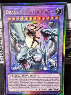 Yu-Gi-Oh TCG Dragon Master Magia RA04-EN055 1st Edition Ultimate Rare - Image 3