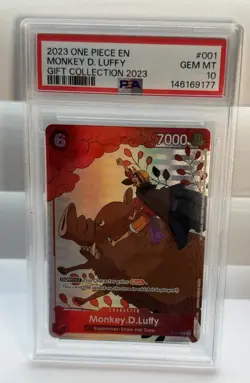Monkey.D.Luffy (Gift Collection 2023) P-001 One Piece Promotion Foil PSA 10 - Image 2