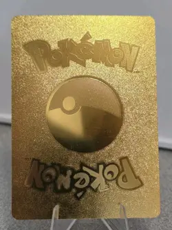 Pokemon Pikachu V 190hp Gold Foil Fan Art Collector Card TCG - Image 2