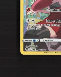 Braixen TG01/TG30 Silver Tempest Trainer Gallery Full Art Pokemon Card LP+ - Image 5
