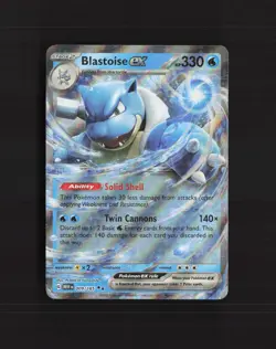 Blastoise ex 009/165 Scarlet & Violet 151 Ultra Rare Holo Pokemon Card NM - Image 1