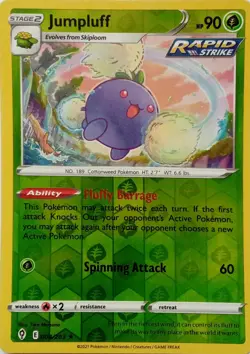 004/203 JUMPLUFF REVERSE HOLO EVOLVING SKIES POKEMON CARD - Image 1