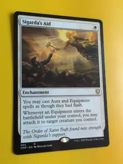 Sigarda's Aid. rare Enchantment. CMR MTG Card. - Image 4