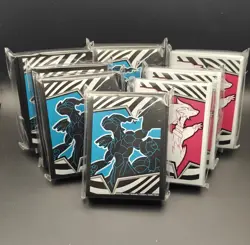 8x Pokemon BB & WF Sealed Sleeves - 5x Black Bolt & 3x White Flare Card Sleeves - Image 1