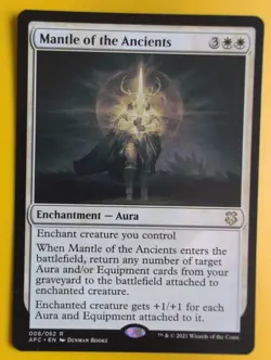 Mantle of the Ancients. rare. AFC enchantment aura MTG Card. - Image 2