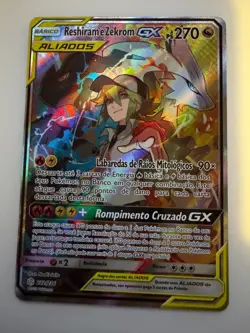 Reshiram Zekrom GX Tag Team 222/236 - Cosmic Eclipse - PORTUGUSE CARD - Pokemon - Image 1