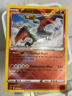 Pokemon TCG Crown Zenith #020/159 Radiant Charizard NM/M Rare Card - Image 1