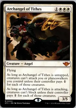Archangel of Tithes 2 Mythic Outlaws of Thunder Junction Magic: The Gathering NM - Image 1