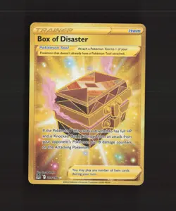 Box of Disaster 214/196 SWSH Lost Origin Gold Secret Rare Holo Pokemon Card NM - Image 1