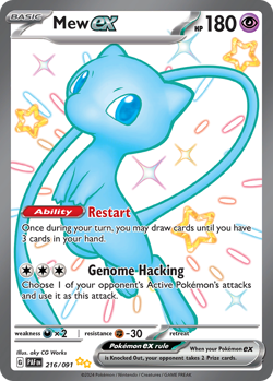 Mew ex - Holo SV4PT5 Paldean Fates 216/91 NM Pokemon - Image 1