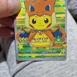Pokemon Charizard Pikachu Holo Promo Japanese Style Full Art Card - Image 4