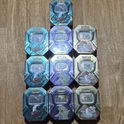 NEW/SEALED * COMPLETE SET 10X Pokemon TCG Triple Whammy Collector Sealed Tins - Image 1