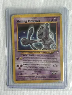 Pokemon Shining Mewtwo Neo Destiny Holo - Water Damage, Creasing, Authenticated - Image 1