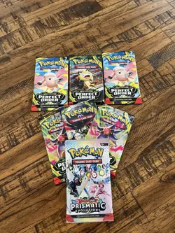 Pokemon Chaos Rising Booster Packs 4, Perfect Order 6 &1 Prismatic Evolution Pk - Image 4