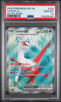 PSA 10 Gem Mint Latias EX #220 Pokemon TCG 2024 SSP EN - Image 1