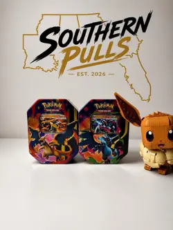 Pokemon Mega Charizard Tin Set x 2 factory sealed - Image 1