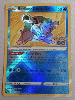 Radiant Blastoise Pokemon GO 18 *NM/LP* - Image 1