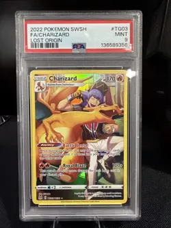 2022 Pokemon Charizard TG03/TG30 Lost Origin Trainer Gallery PSA 9 - Image 1