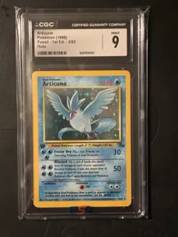 1999 Pokemon Fossil Articuno 1st Edition Holo CGC 9 - Image 1