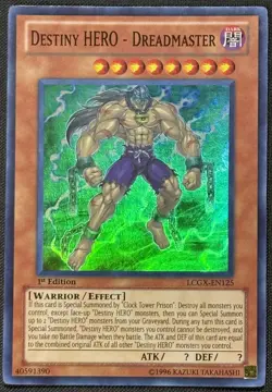 Yugioh Destiny HERO - Dreadmaster 1st Edition Super Rare LCGX-EN125 NM - Image 1