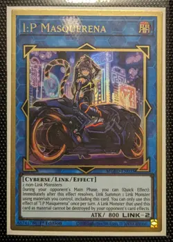 YUGIOH I:P Masquerena (Alt Art) MGED-EN035 Gold Rare 1st Ed NM - Image 1