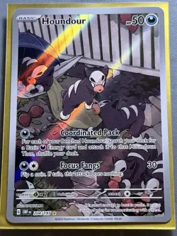 Houndour Illustration Obsidian Flames Pokemon TCG Card 204/197 - Image 1
