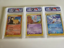 Graded HGC Pokemon Cards Lot Of 3 Year 2003 Wingull, Numel, Spoink - Image 1