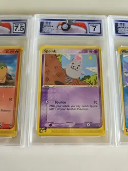 Graded HGC Pokemon Cards Lot Of 3 Year 2003 Wingull, Numel, Spoink - Image 3