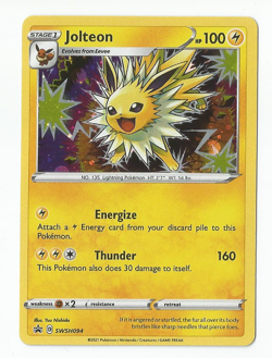 Jolteon SWSH094 SWSH: Sword & Shield Black Star Promo Rare Holo Pokemon Card - Image 1
