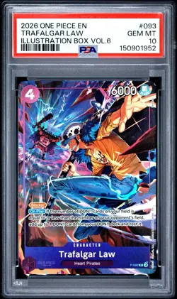 Trafalgar Law (Illustration Box Vol.6) P-093 One Piece Promotion Card. PSA 10 - Image 1