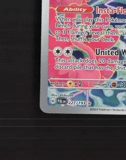 Flamigo 227/193 Paldea Evolved Full Art Ultra Rare Holo Pokemon Card LP - Image 5