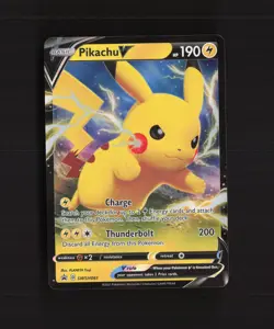 Pikachu V SWSH061 Sword & Shield Black Star Promo Holo Pokemon Card NM - Image 1