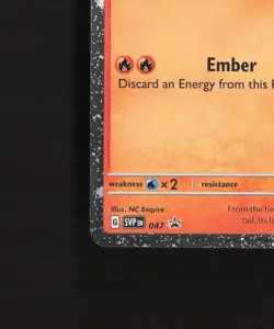 Charmander SVP047 Scarlet & Violet Black Star Promo Cosmos Holo Pokemon Card NM - Image 5