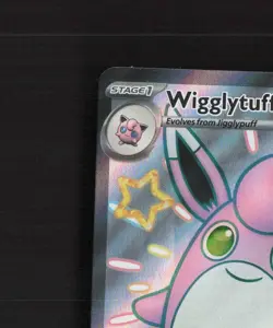 Wigglytuff ex 222/091 Paldean Fates Full Art Shiny Holo Rare Pokemon Card LP - Image 3