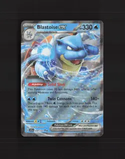 Blastoise ex 030/142 Stellar Crown Ultra Rare Holo Pokemon Card NM - Image 1