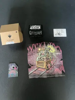 MTG Secret Lair Goblin Storm Deck Box, Life Counter, Art Poster (No Cards) - Image 1
