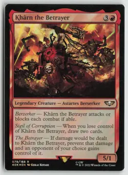 Kharn the Betrayer (Surge Foil) LP 79 Universes Beyond: Warhammer 40,000 MTG - Image 1