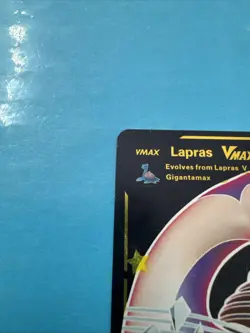 2020 POKEMON Lapras Vmax Hp320 Rainbow Black Foil Fan Art Card NM-MT - Image 3