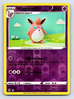 Wigglytuff 111/264 Uncommon Fusion Strike Pokemon Reverse Holo Lightly Played - Image 1