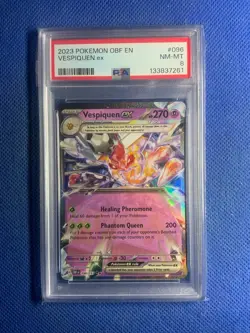 2023 POKEMON OBF EN-OBSIDIAN FLAMES #096 VESPIQUEN EX PSA 8 - Image 1