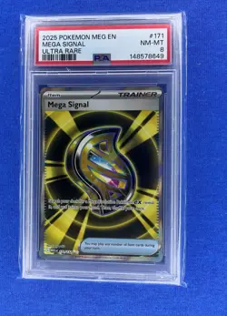 2025 Pokemon MEG EN Mega Signal Ultra Rare #171 PSA 8 - Image 1