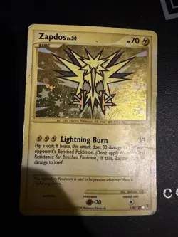 Pokemon Supreme Victors 150/147 Zapdos - Holo Secret Rare - Swirl Damaged - Image 1