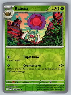 Rabsca SV08: Surging Sparks Pokemon #014/191 Reverse Holo NM+ - Image 1